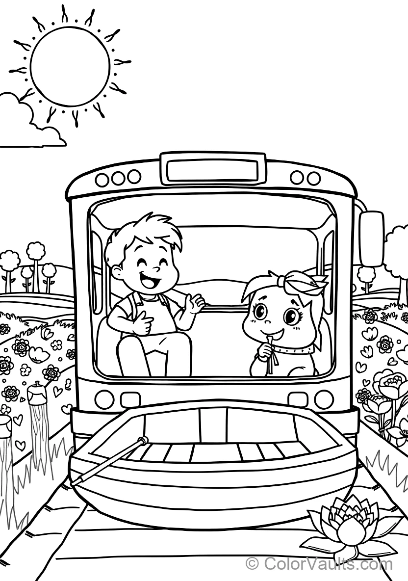 Jj Sitting Happily on the School Bus Singing with Cody (Scene 42)
