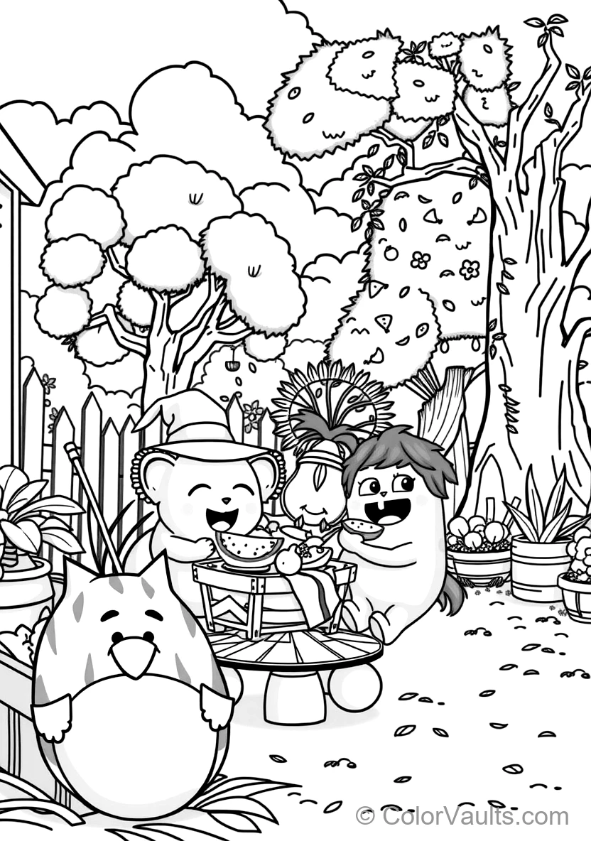 Jj and His Family Having a Fun Picnic in the Backyard (Scene 38)