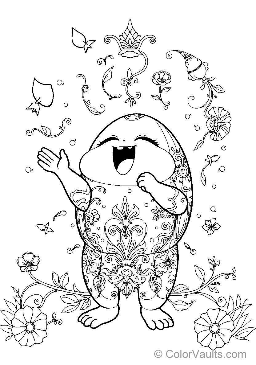 Decorative Floral Egg