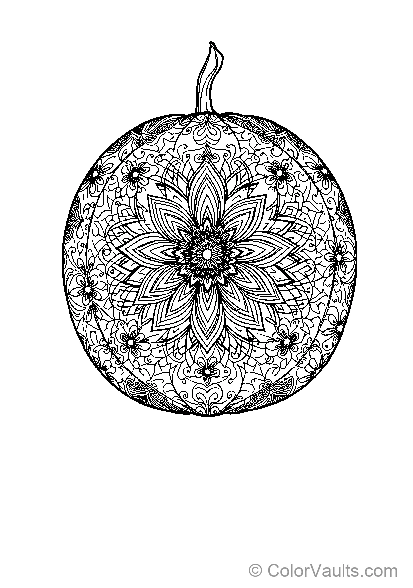 Decorative Pumpkin Mandala