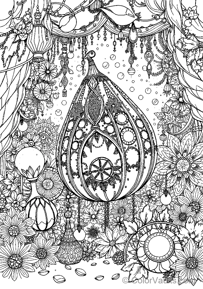 Ornate Floral Decorative Page