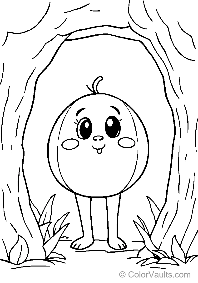 Pumpkin Character In Forest