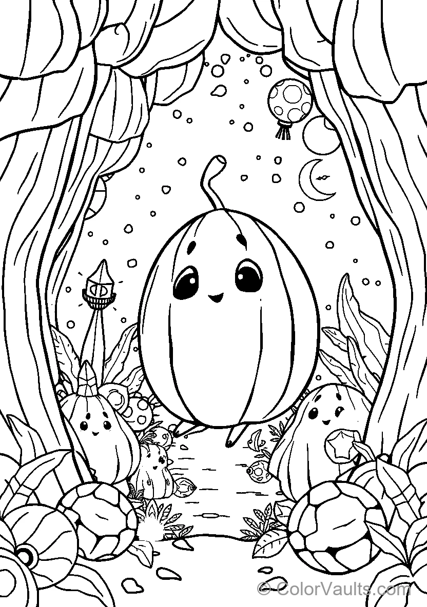 Whimsical Pumpkin Forest
