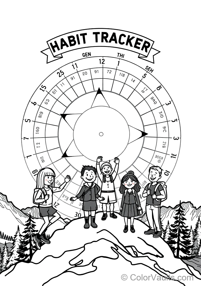 A Printable Coloring Kalender Page Featu (Scene 46)
