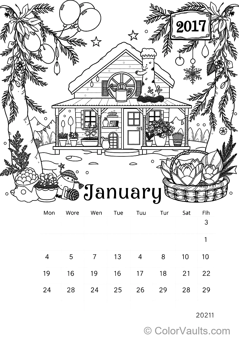 A Printable Coloring (Scene 6)