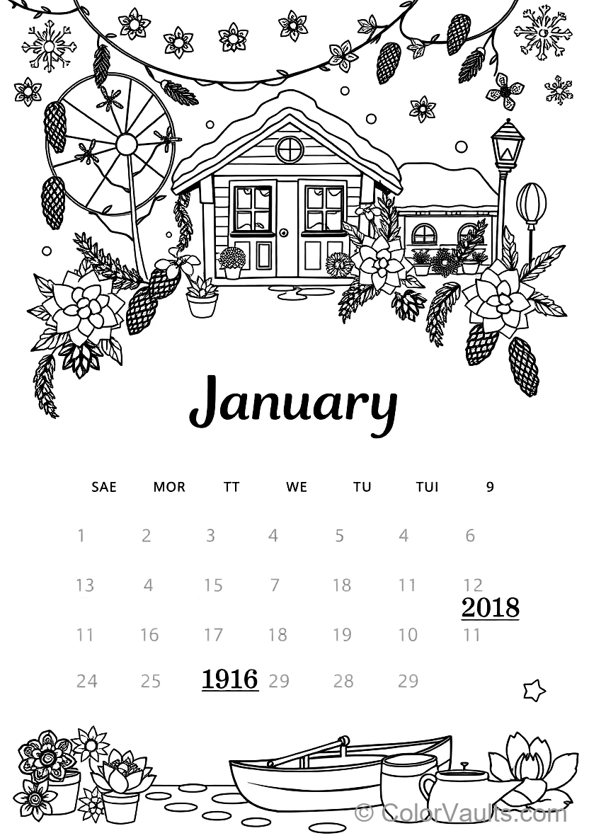 A Printable Coloring (Scene 10)