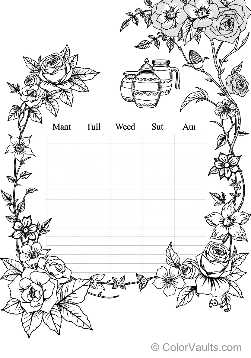 A Printable Coloring (Scene 12)