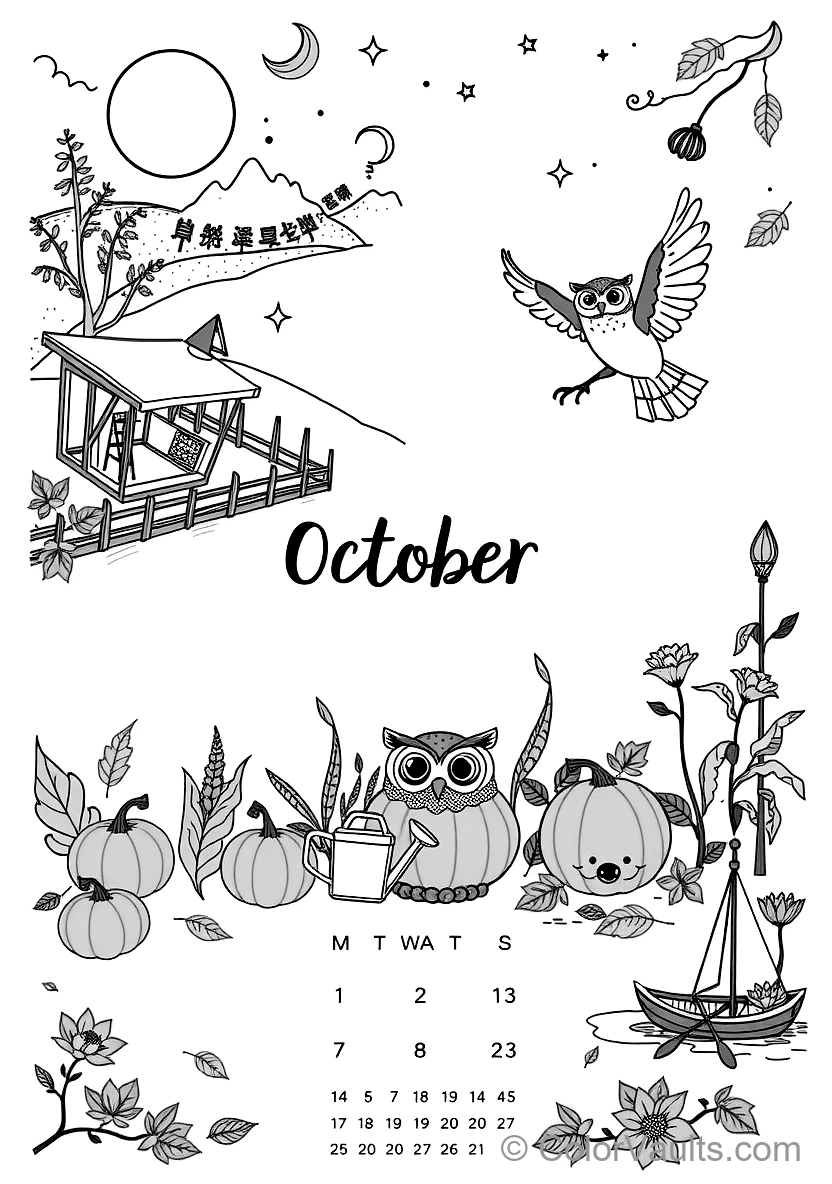A Printable Coloring (Scene 14)