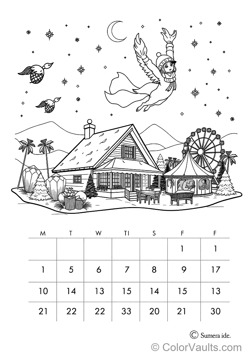 A Printable Coloring (Scene 17)