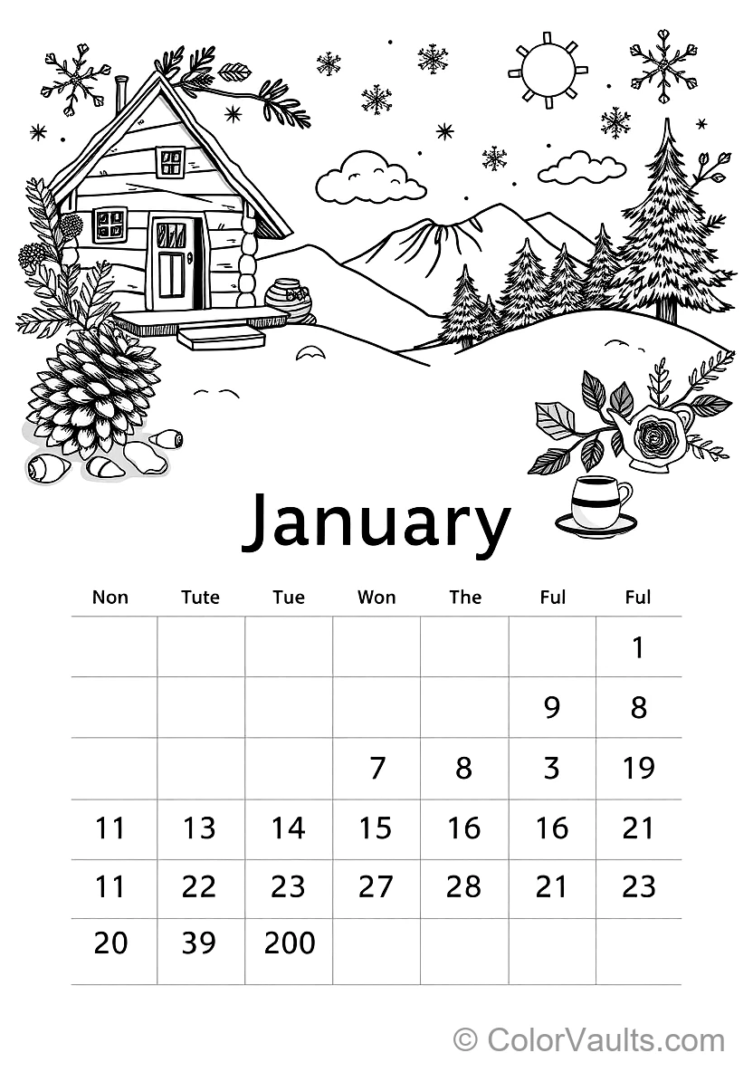 A Printable Coloring (Scene 34)