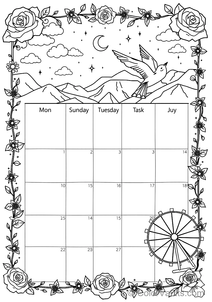 A Printable Coloring (Scene 105)