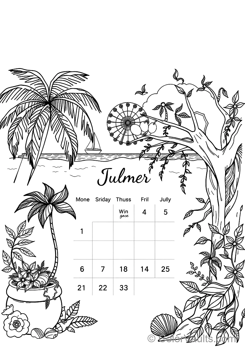 A Printable Coloring (Scene 123)