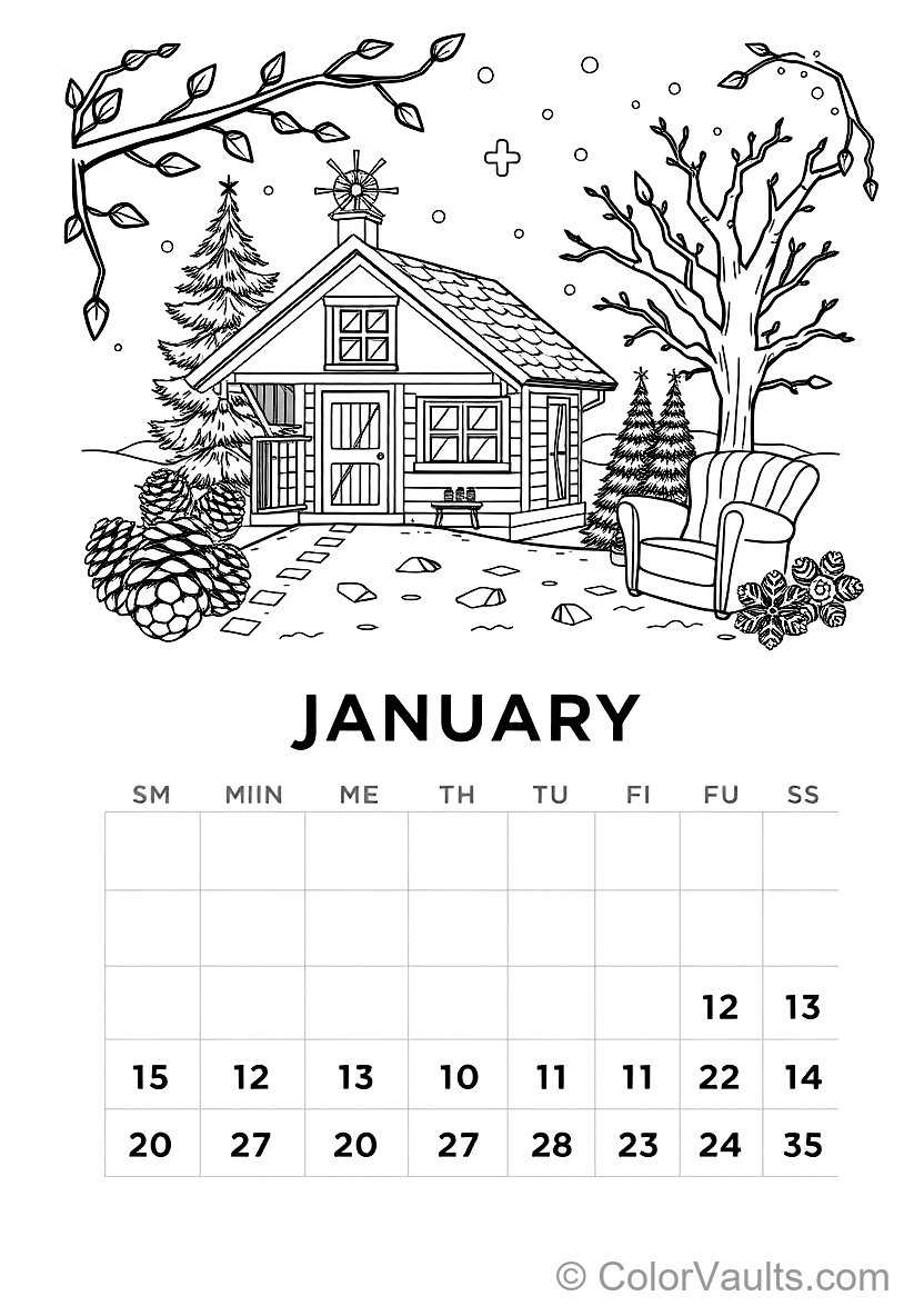 A Printable Coloring (Scene 132)