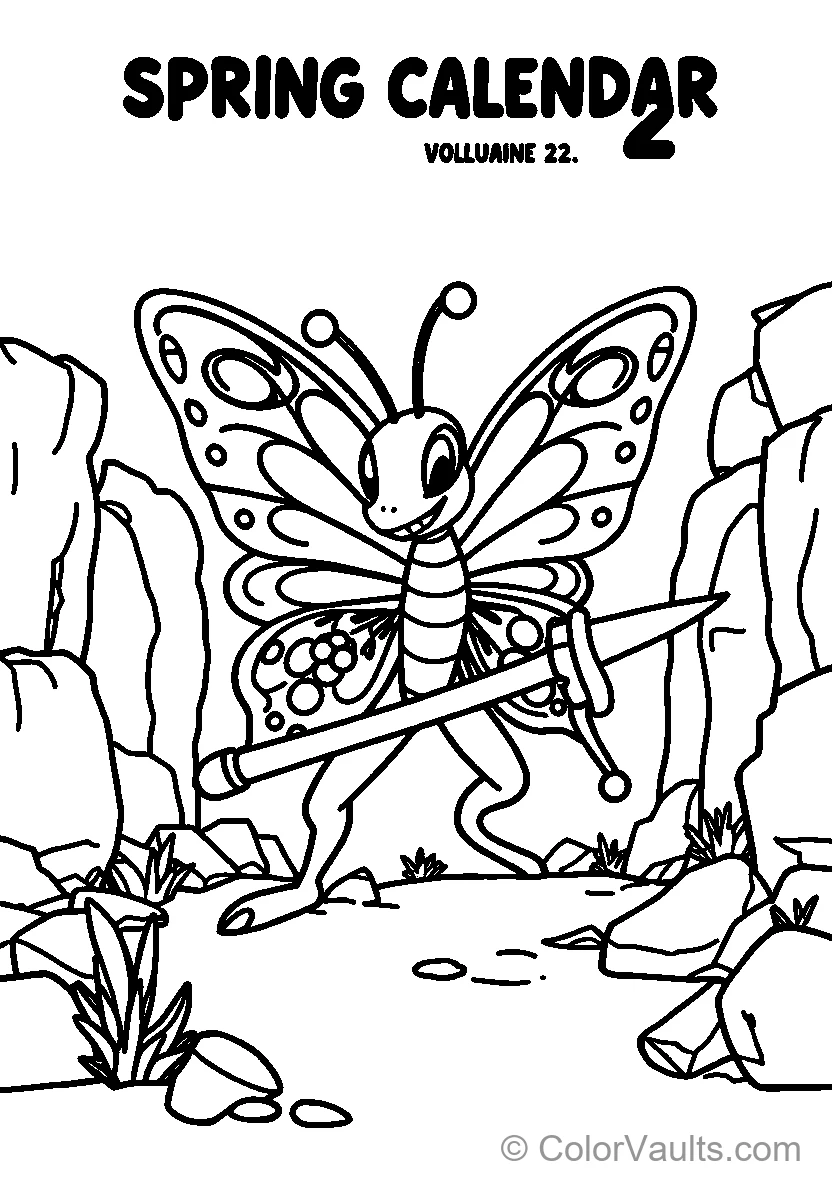 Spring Calendrier Vol2 Featuring A Whimsical Insect Warrior