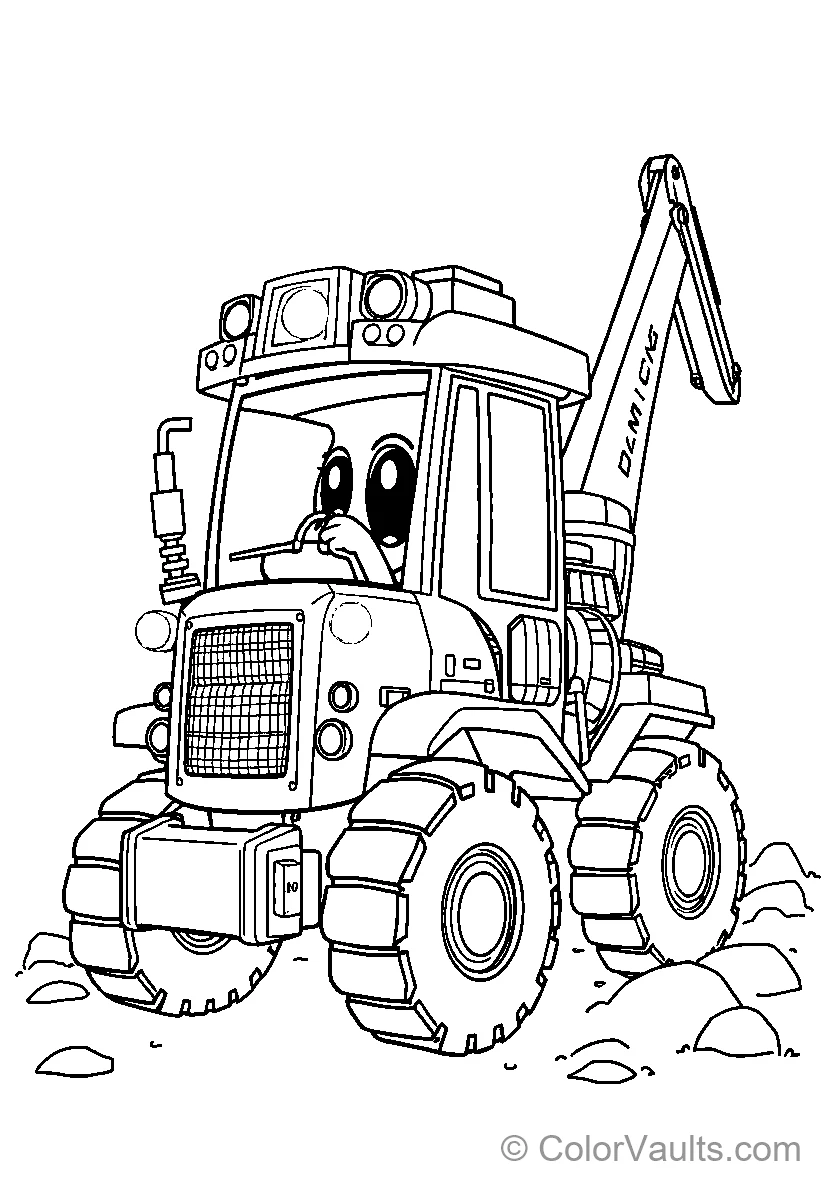 Construction & Heavy Vehicles coloring page 3