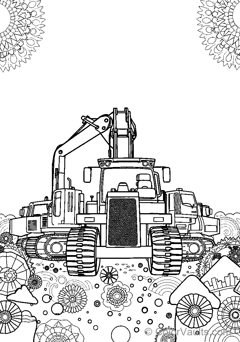How to Draw a Construction Excavator