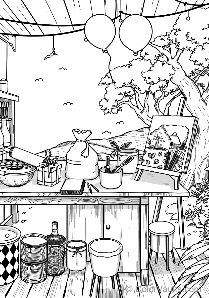 Warm Sunlit Barn mit Chickens und Rooster
