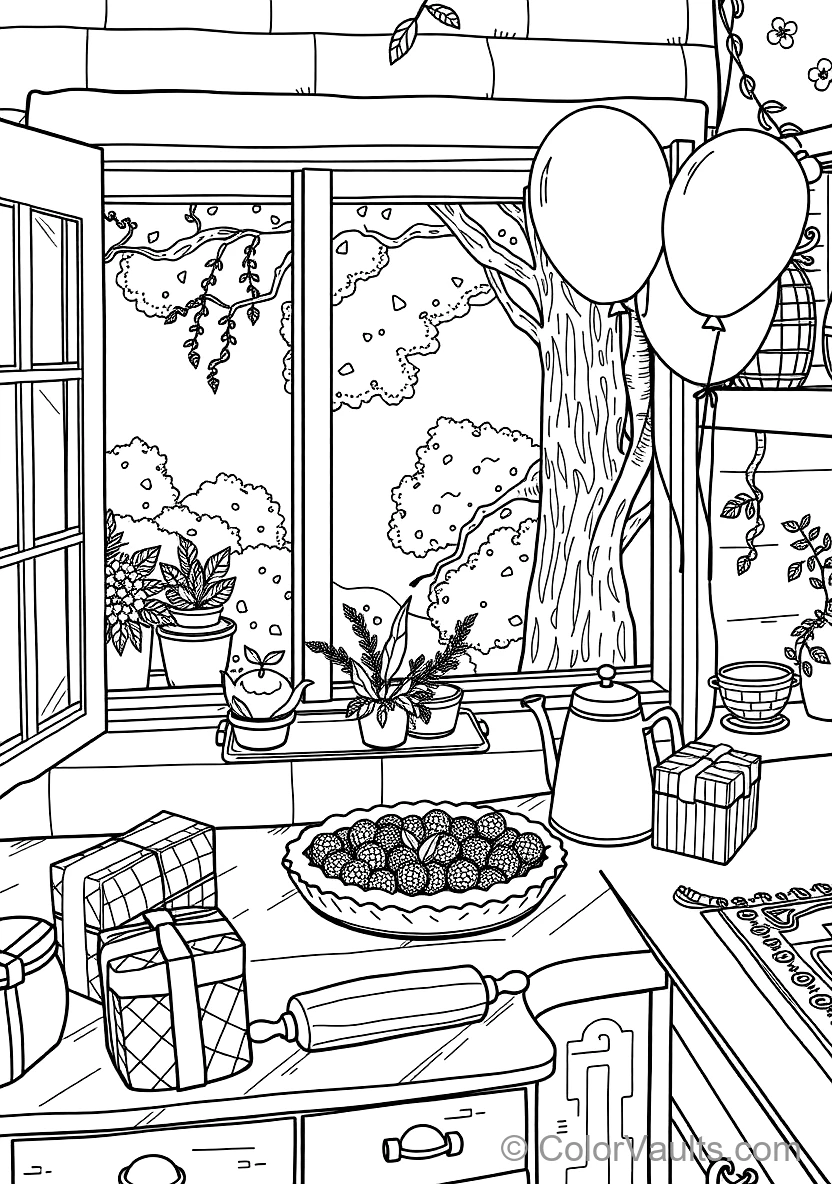 Cozy Life & Hygge coloring page 2