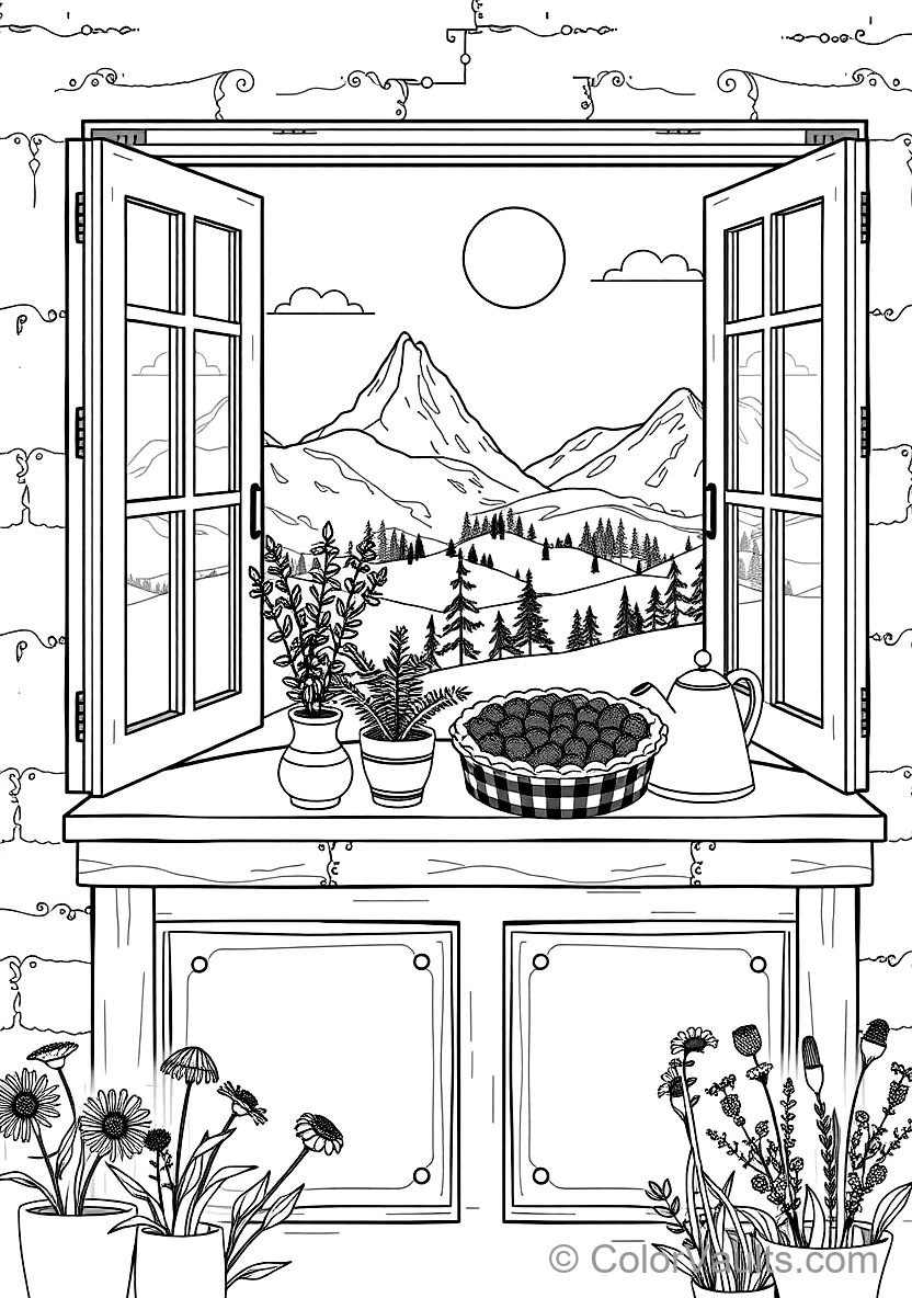 Cozy Life & Hygge coloring page 3