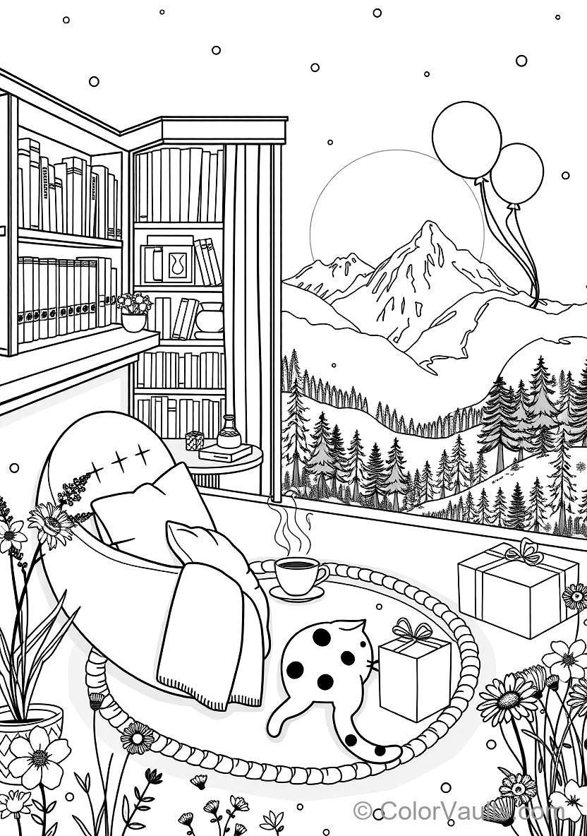 Cozy Reading Nook mit Plush Armchair