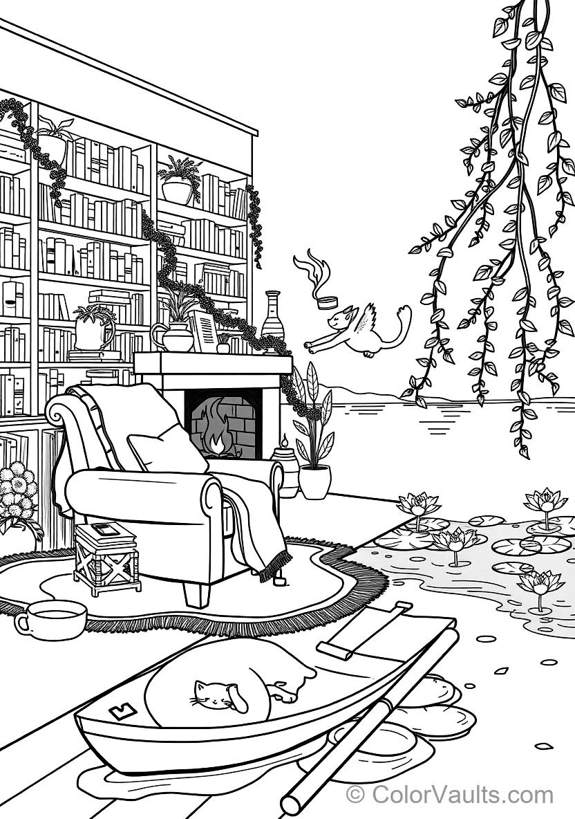Cozy Reading Nook avec Plush Armchair (Scene 9)