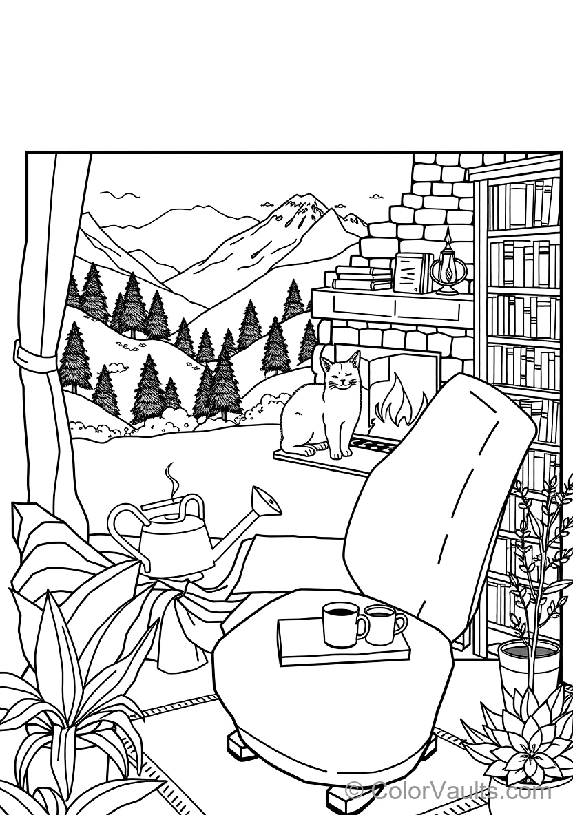 Cozy Reading Nook mit Plush Armchair (Scene 17)