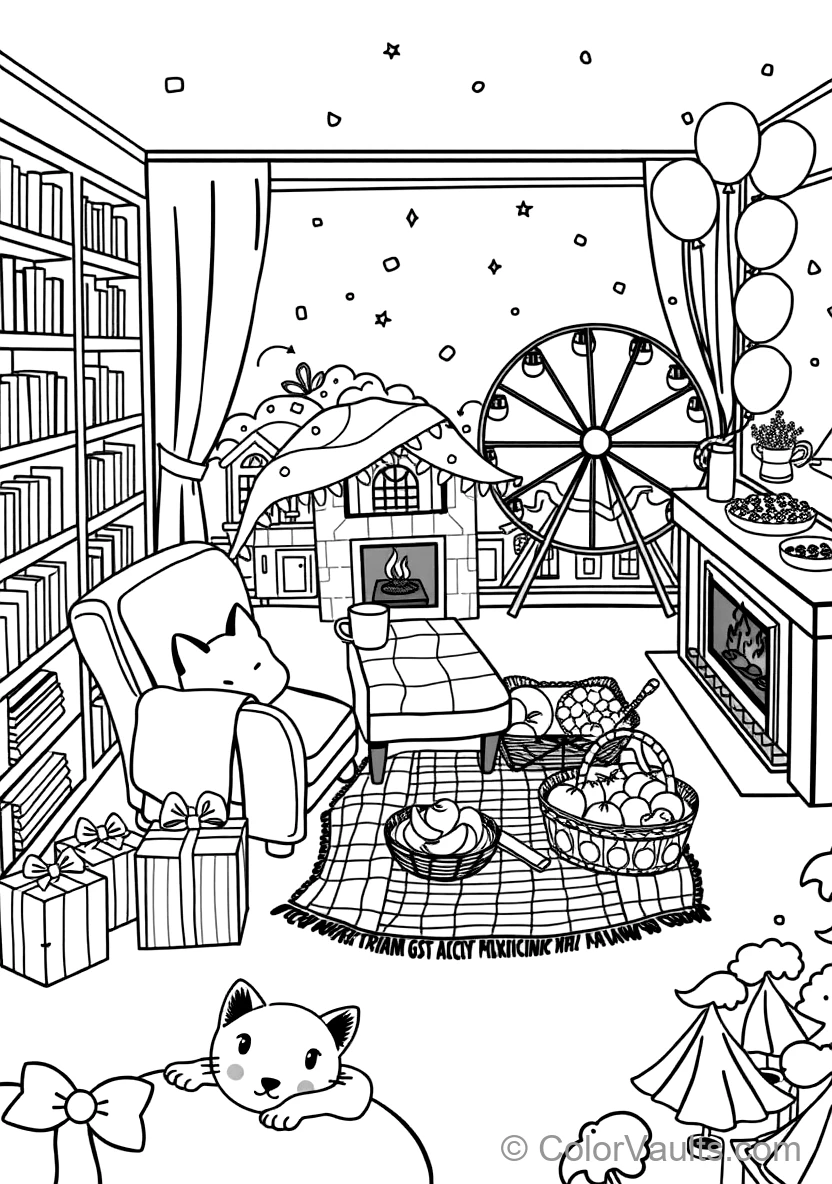 Cozy Reading Nook avec Plush Armchair (Scene 33)