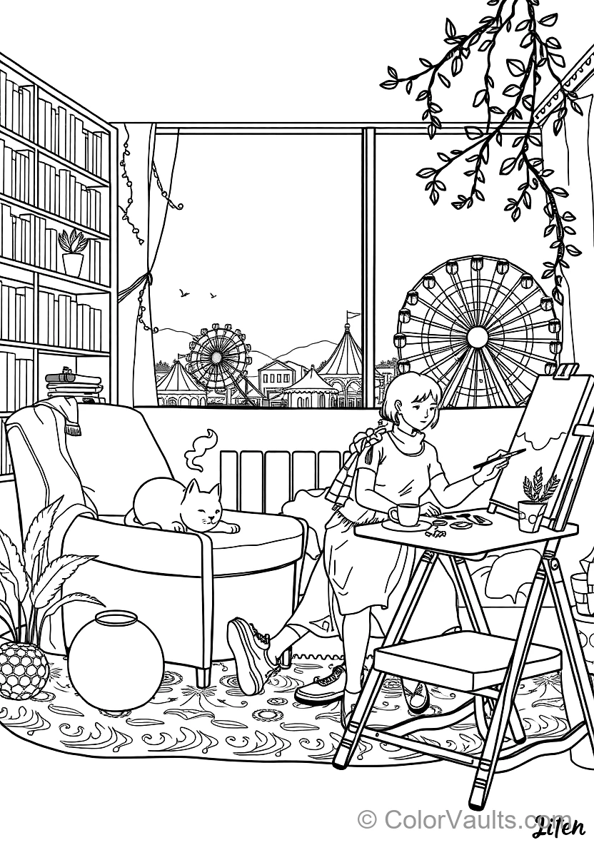 Cozy Reading Nook mit Plush Armchair (Scene 39)