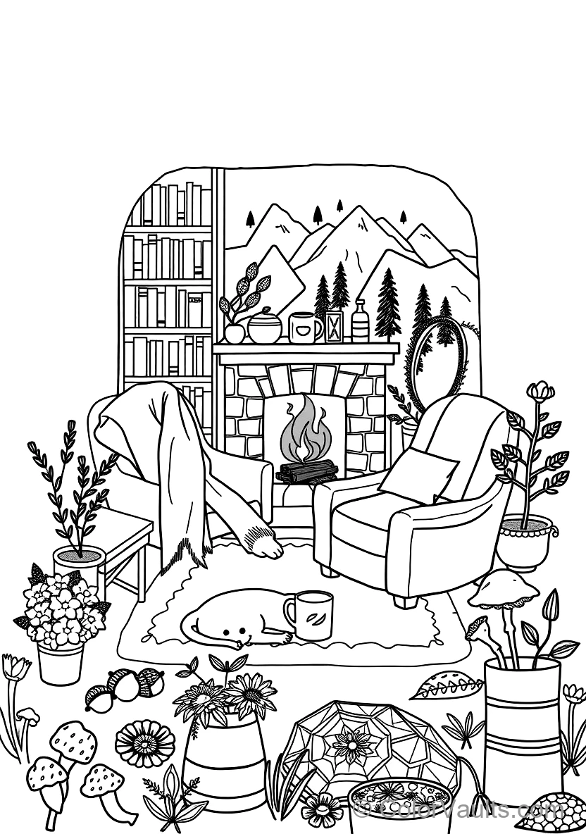 Cozy Reading Nook mit Plush Armchair (Scene 41)