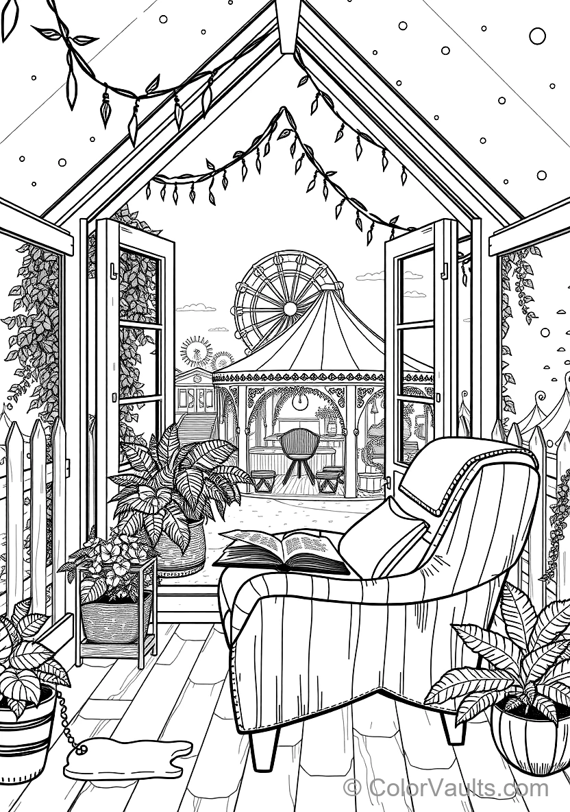 Warm Wooden Greenhouse Garden Retreat Filled (Scene 39)