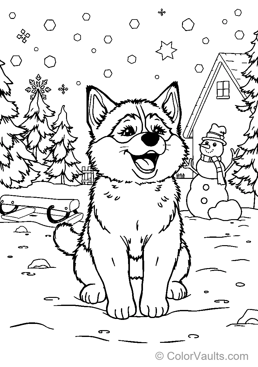 Cozy Winter Wonderland coloring page 3