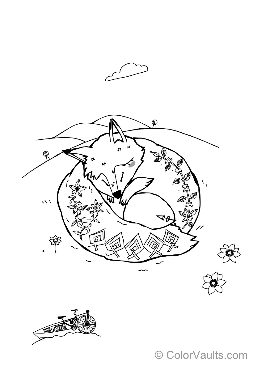 Charming Animal Sketch: Cute Hedgehog with Apple (2)