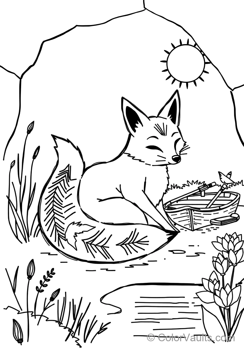 Sweet Animal Craft Sketch: Little Bunny in Flower Field (3)