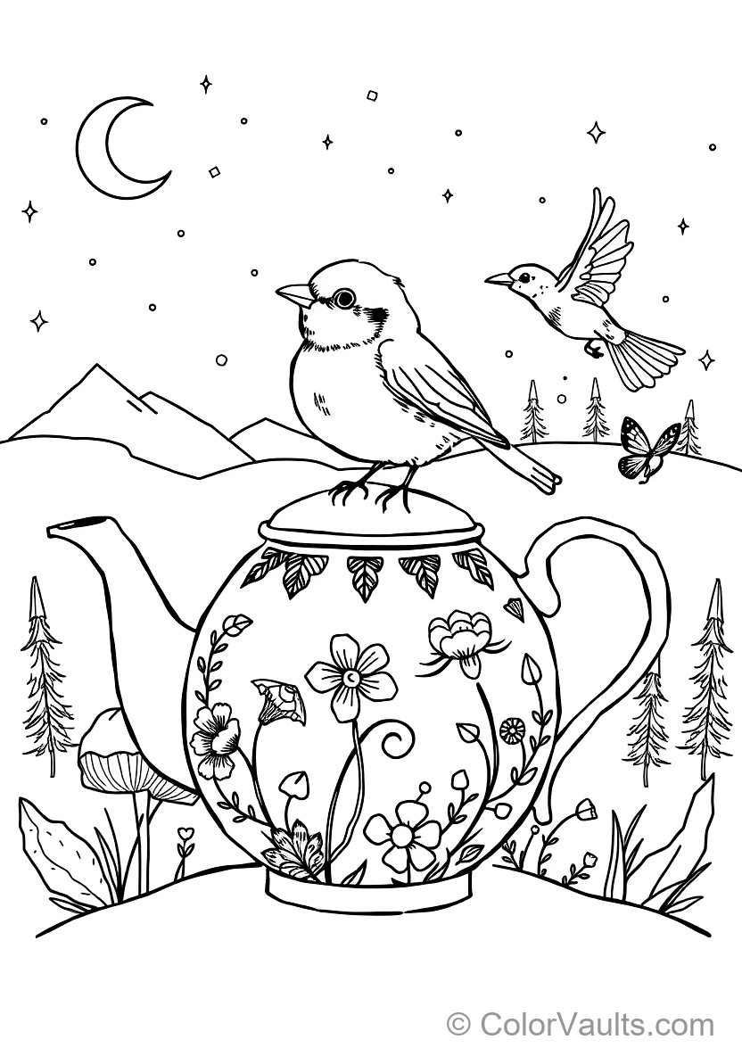 Charming Craft Sketch: Cheerful Puppy Sitting Proudly (3)