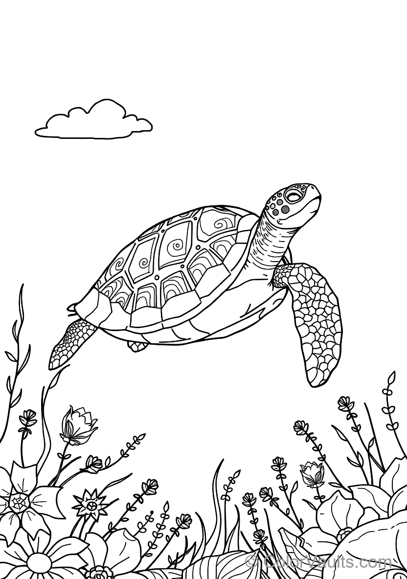 Charming Craft Sketch: Singing Bird in Flowering Bush (3)