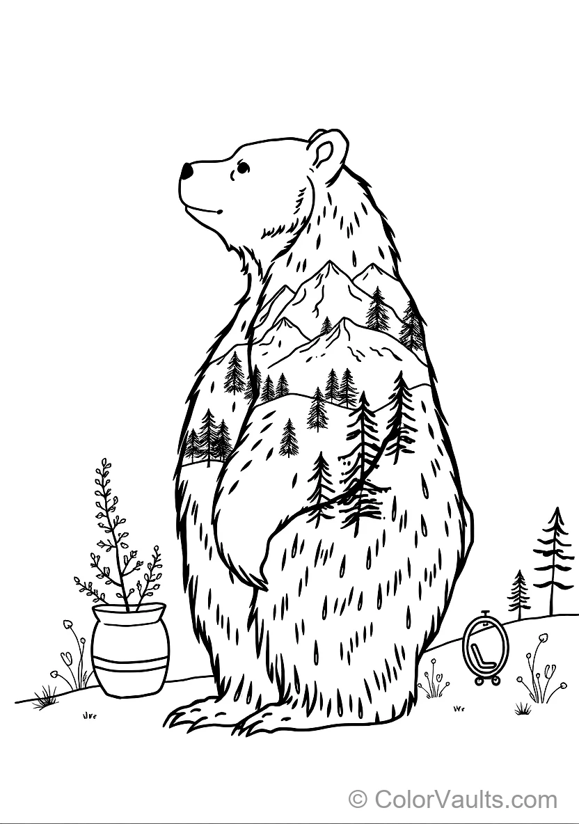Charming Animal Sketch: Sea Otter Floating on Back (4)