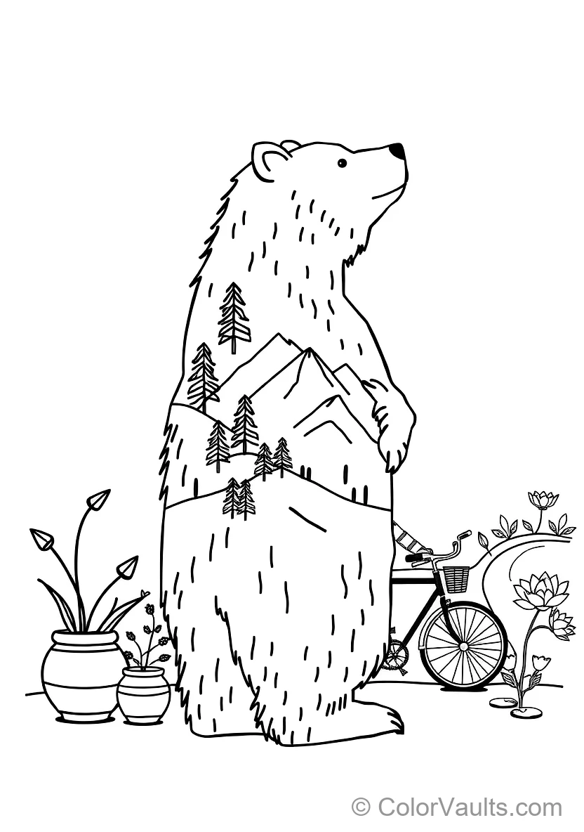 Charming Craft Sketch: Singing Bird in Flowering Bush (5)