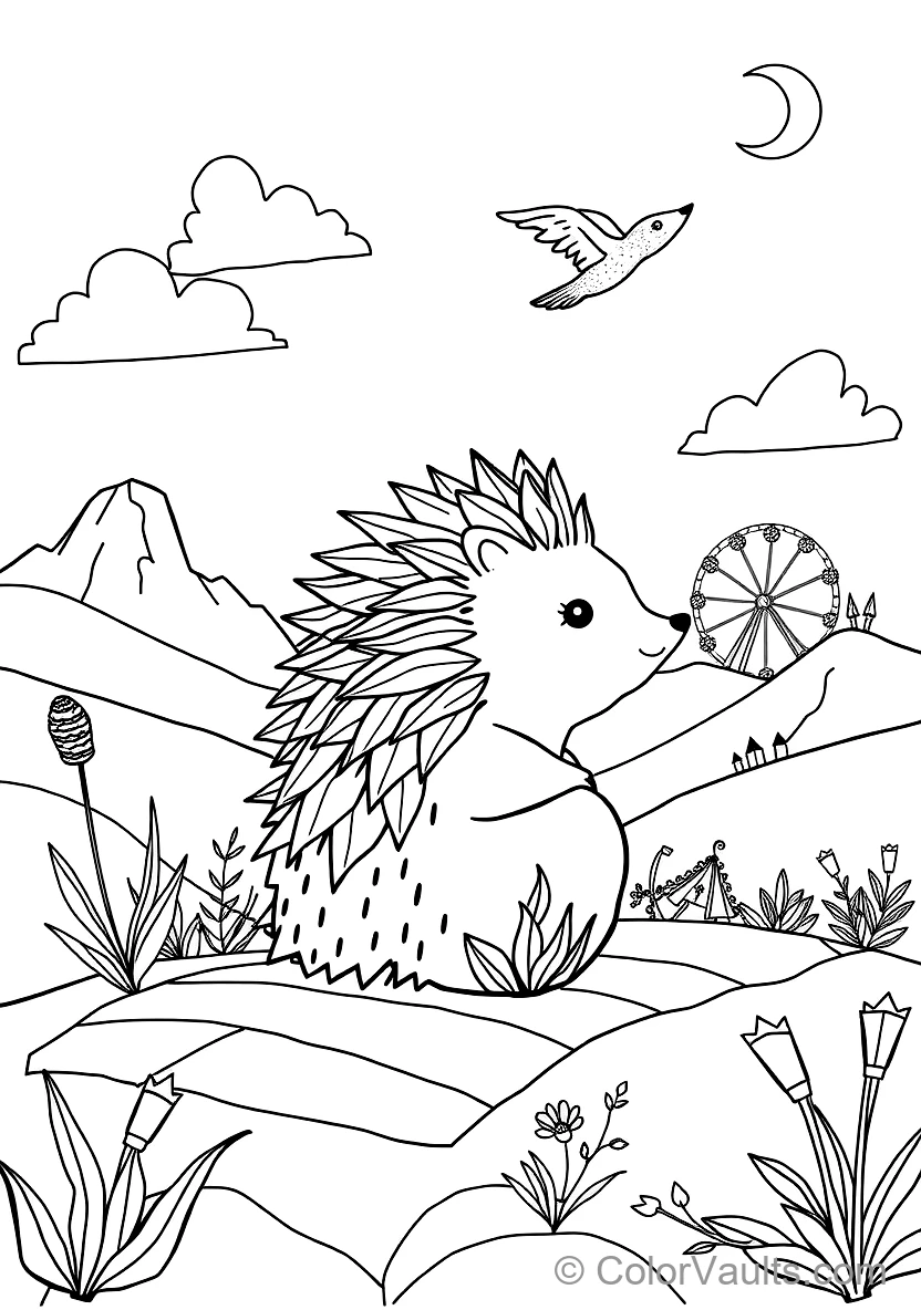 Whimsical Craft Sketch: Fox with Bushy Tail