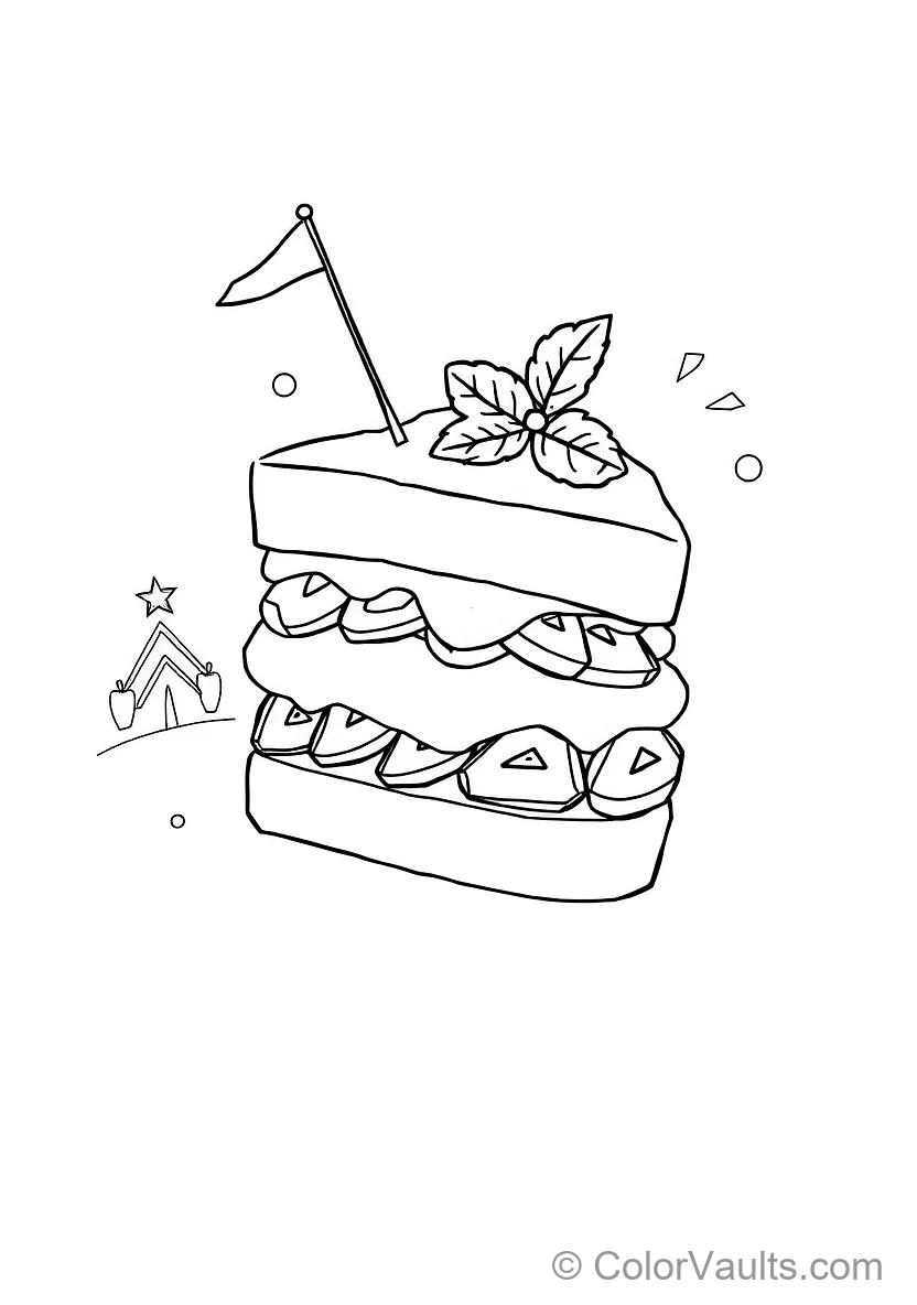 Sweet Treats Sketch: Colorful French Macarons Stack