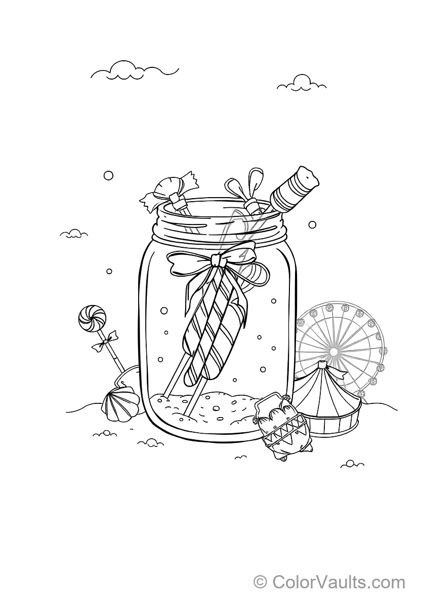 Bakery Craft Sketch: Glazed Donut with Sprinkles (4)