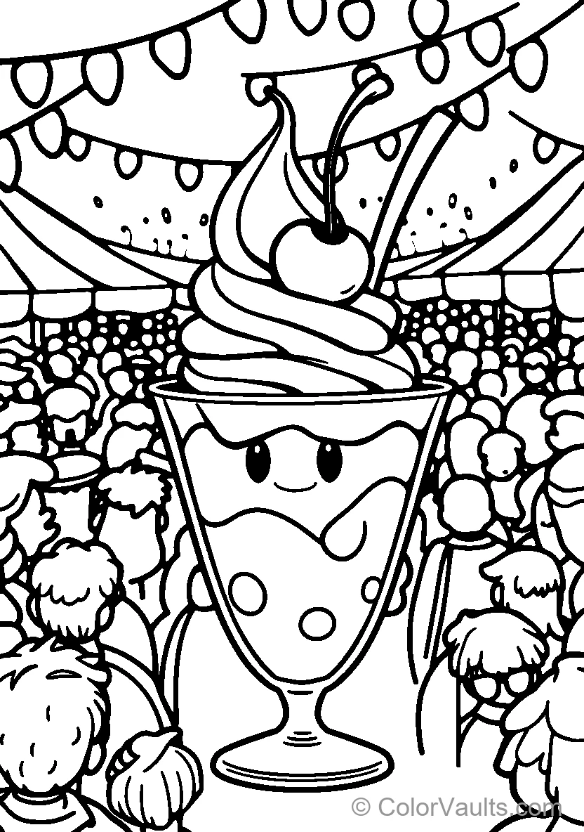 Smiling Ice Cream Sundae