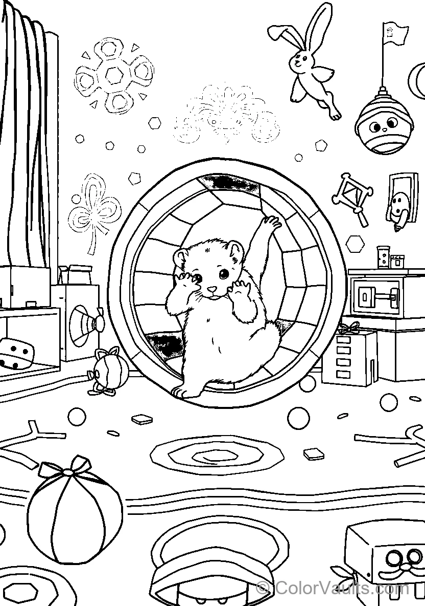 Bear In Hamster Wheel