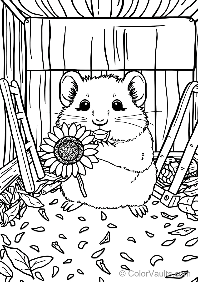 Cute Hamster with Chubby Puffed Cheeks Holding a Giant (Scene 4)