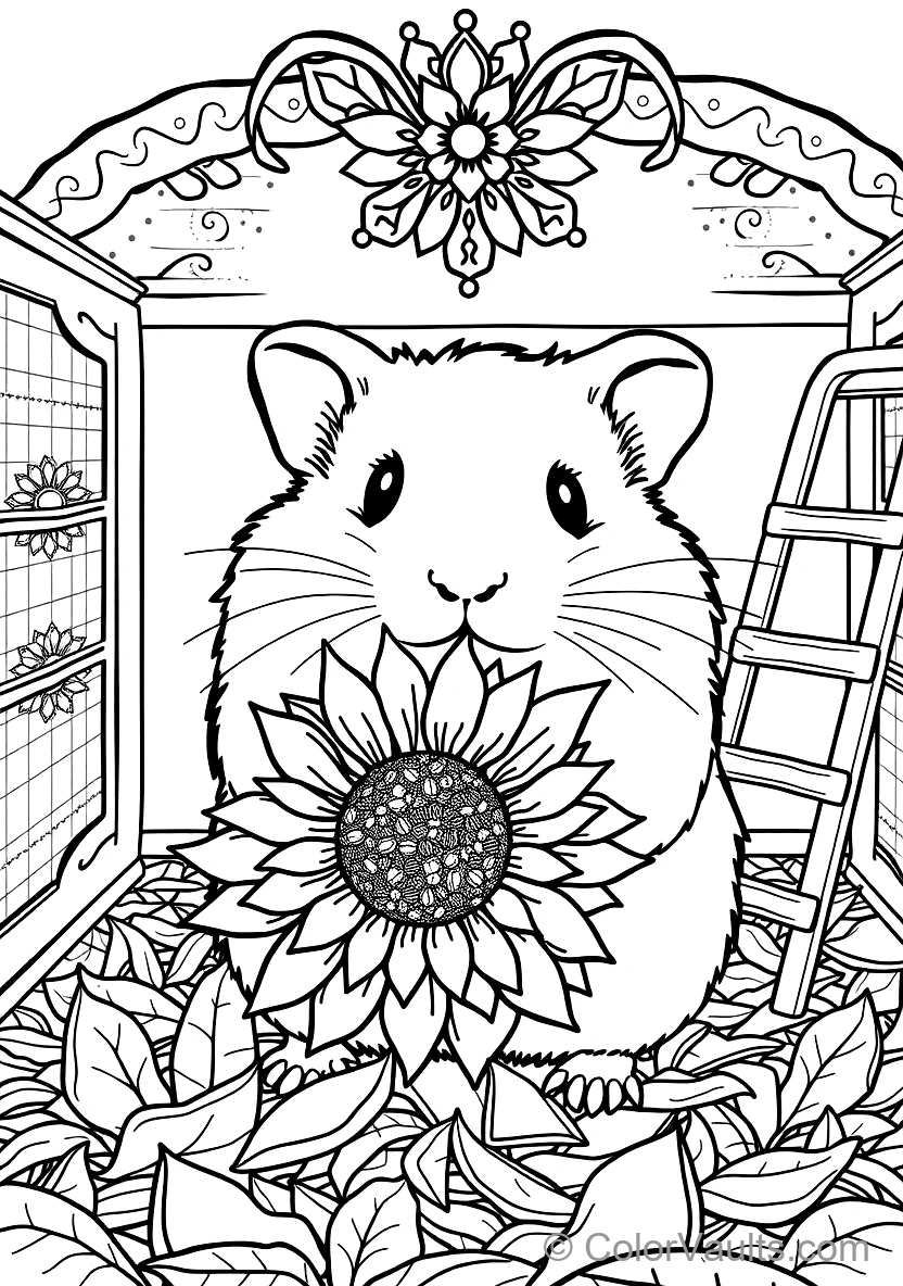 Cute Hamster with Chubby Puffed Cheeks Holding a Giant (Scene 12)