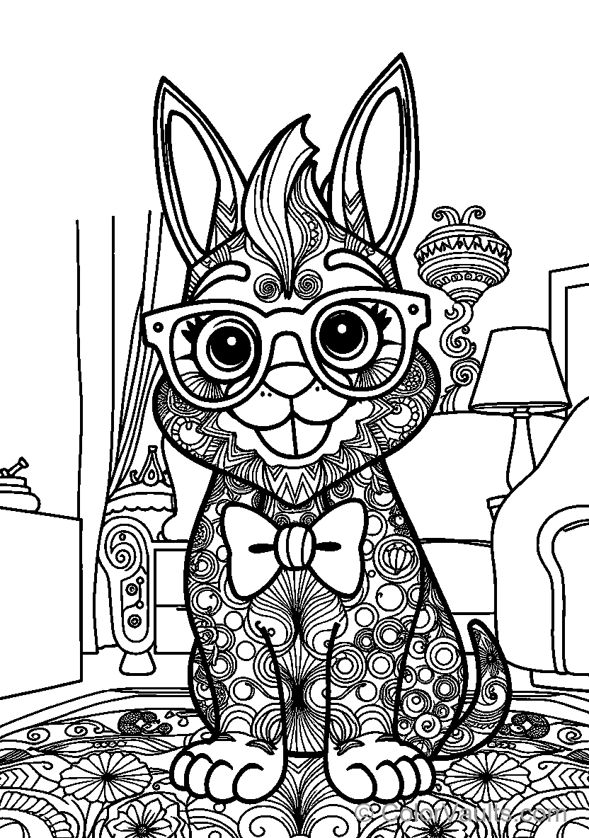 Decorative Stylized Rabbit
