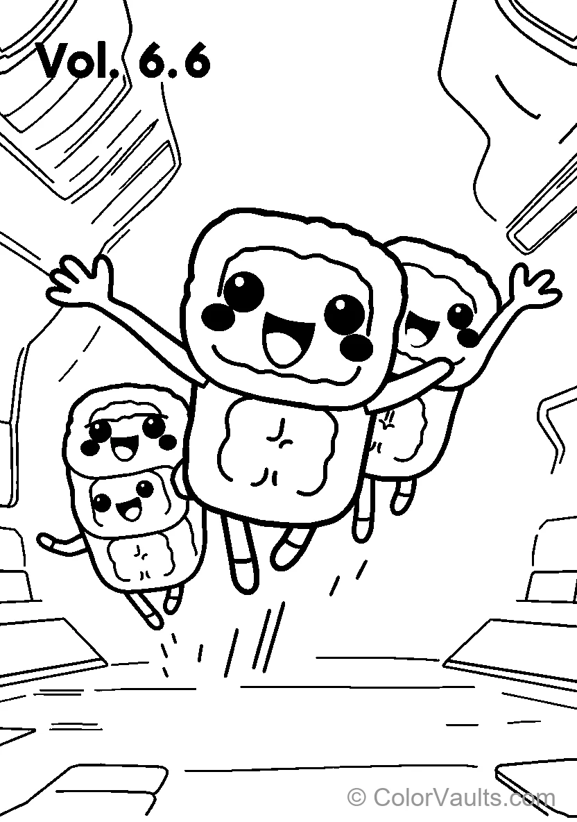 Jumping Sushi Characters