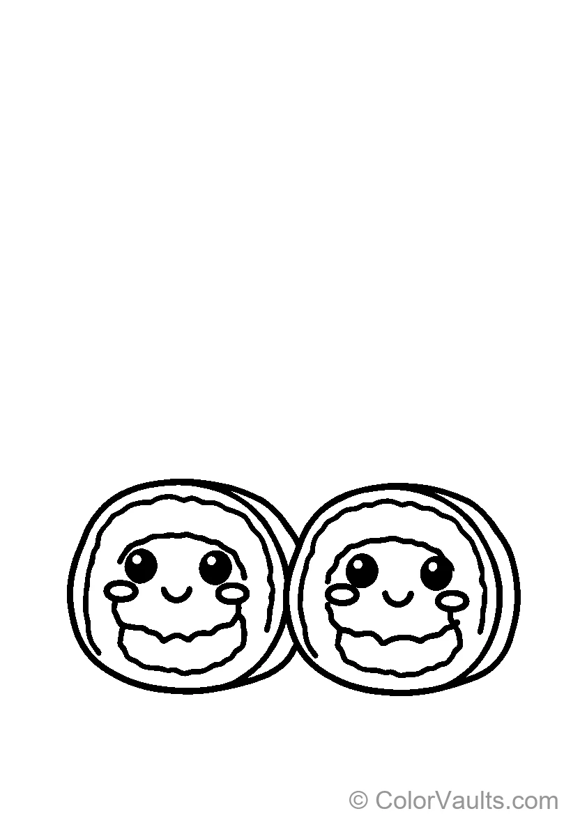 Two Smiling Sushi Rolls