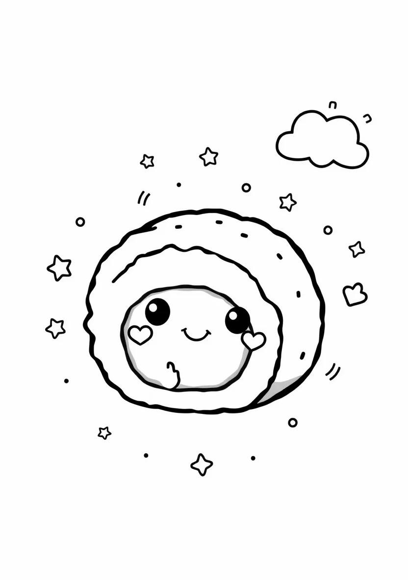 A Süßer Kawaii Illustration of a