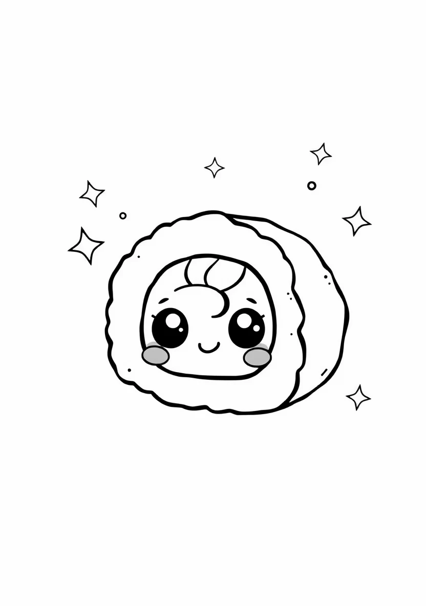 A Süßer Kawaii Illustration of a