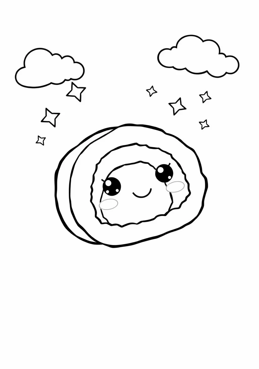 A Süßer Kawaii Illustration of a